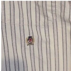 Vintage 90s Tommy Hilfiger Red White Blue Striped Long Sleeve Size- Large‎ L